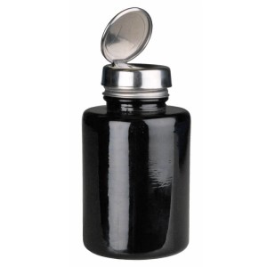ONE-TOUCH\, SS\, ROUND 6OZ BLACK GLASS\,
